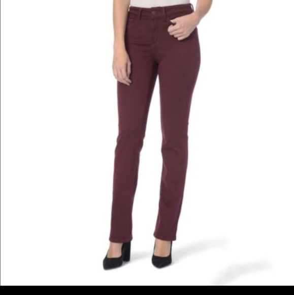 NYDJ Denim - NWT NYDJ marilyn straight burgundy jeans